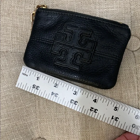 Tory Burch  Coin Wallet  Black Leather - Picture 8 of 9